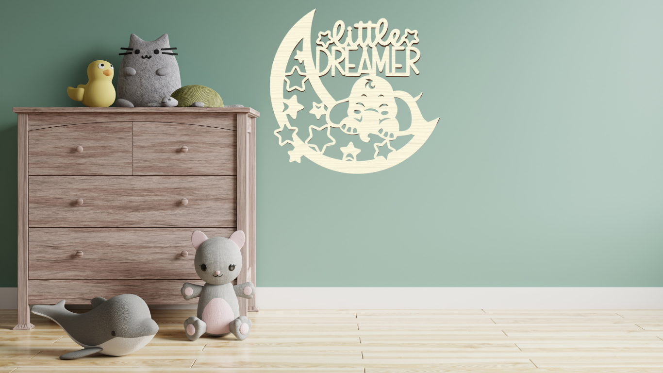 Kinderkamer - Olifant in maan