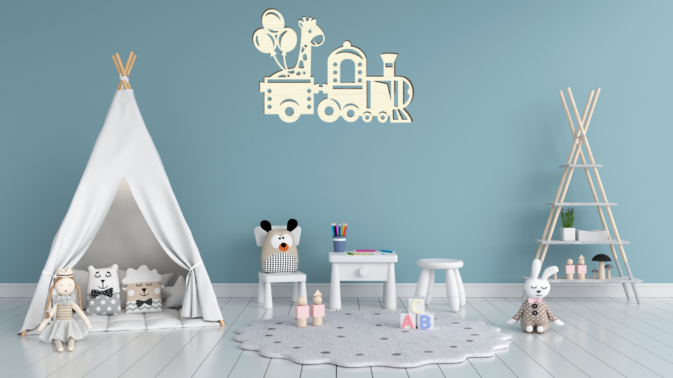 Kinderkamer - Giraf trein
