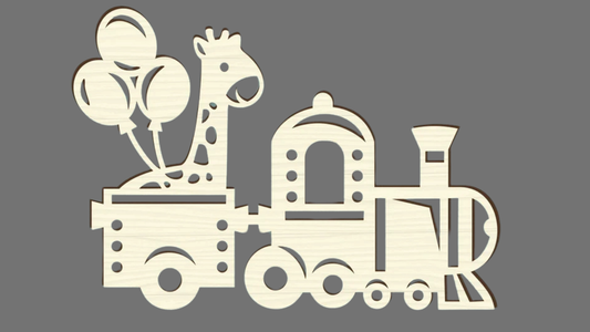 Kinderkamer - Giraf trein