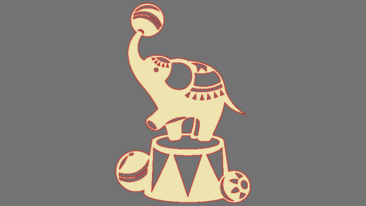 Kinderkamer - Olifant met bal