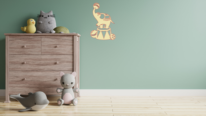 Kinderkamer - Olifant met bal